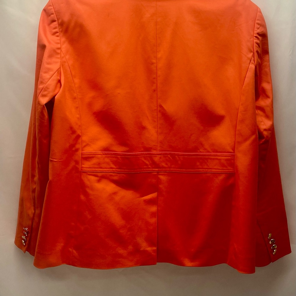 Ralph Lauren Orange Blazer Tailored Suit Jacket W 20W Gold Buttons Pockets - Picture 4 of 15